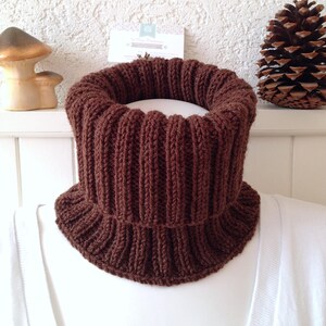 JÖRGEN turtleneck, neck warmer, soft acrylic knit, brown, brown, gift for men, gift for women, gift for him, gift for her, teen