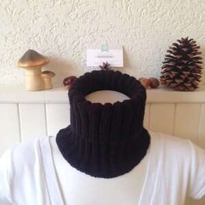 JÖRGEN turtleneck, neck warmer, soft acrylic knit, black, gift for men, gift for women, gift for him, gift for her, teen