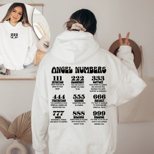 Personalized Angel Numbers Pullover Hoodie, Oversized Hoodie, Tumblr Hoodie, Trendy Sweatshirt, Trendy Hoodie, 222 Angel Number|2 Sides