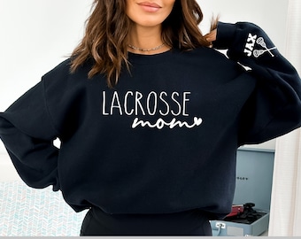Custom Lacrosse Mom Shirt, Personalized Lacrosse Shirt, Game Day Lacrosse Hoodie, Name Lacrosse Sweatshirt, Custom Lacrosse Shirt