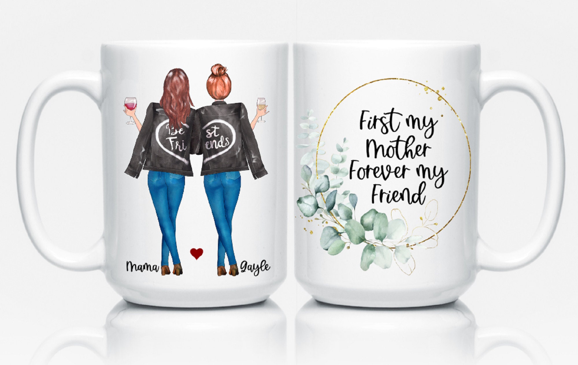 DOPTIKA Custom Coffee Mug For Happy Mothers Day, 2D Daughter Coffee Mug