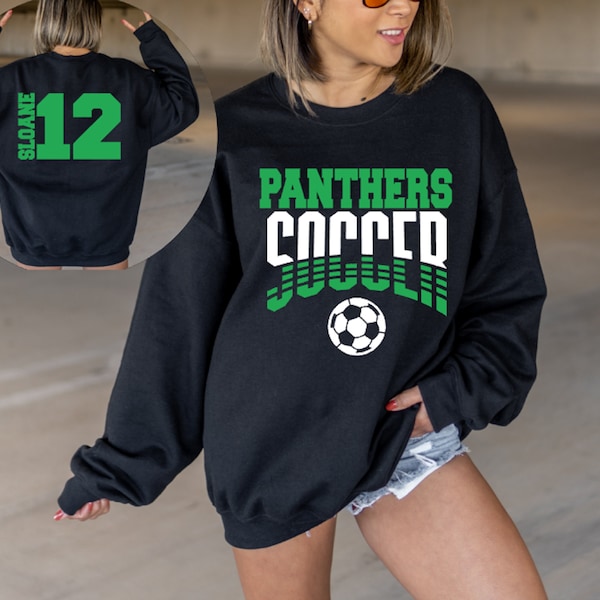 Custom Soccer Shirt Personalized Soccer Mom Shirt Game Day Soccer Hoodie Name and Number Soccer Sweatshirt Custom Soccer Ball Shirt