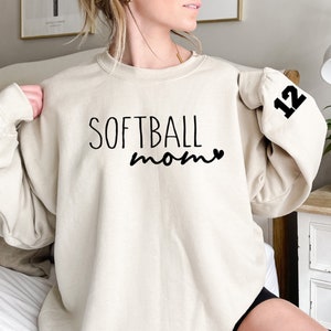 Softball Mom Sweatshirt, Softball Mom Sweater, Softball Mama Shirt, Custom Softball Mom Sweatshirt, Mom Game Day Shirt, Softball Mom Shirt
