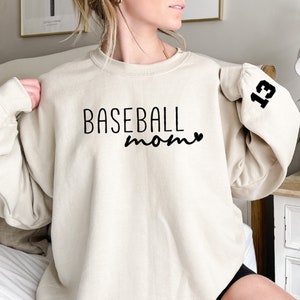Baseball Mom Sweatshirt, Baseball Mom Sweater, Baseball Mama Shirt, Custom Baseball Mom Sweatshirt, Mom Game Day Shirt, Trendy Mom Shirt