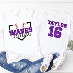 Custom Softball Number and Name Shirt, Softball Custom Shirt Softball Team Name Shirt, Softball Mom Tee, Personalized Softball