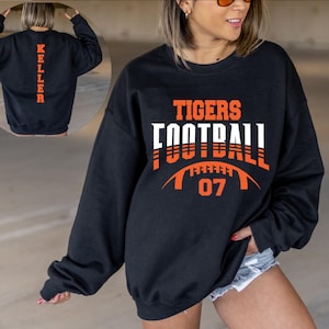 Personalized Football Shirt, Custom Football Mom Shirt, Game Day Football Hoodie, Name and Number Football Sweatshirt, Football Dad Shirts
