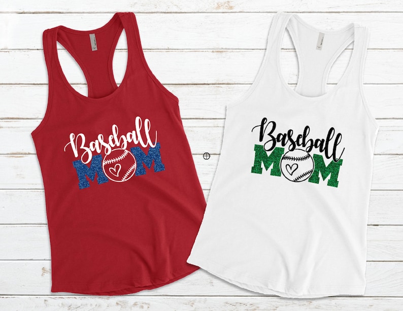 Baseball Mom Personalized Tank Top Baseball Mom Custom Shirt Etsy