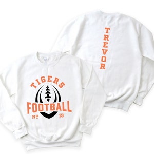 Personalized Football Name and Number Shirt Custom Football Sweatshirt Football Game Day Tee Customized High School Team Footballl TShirt