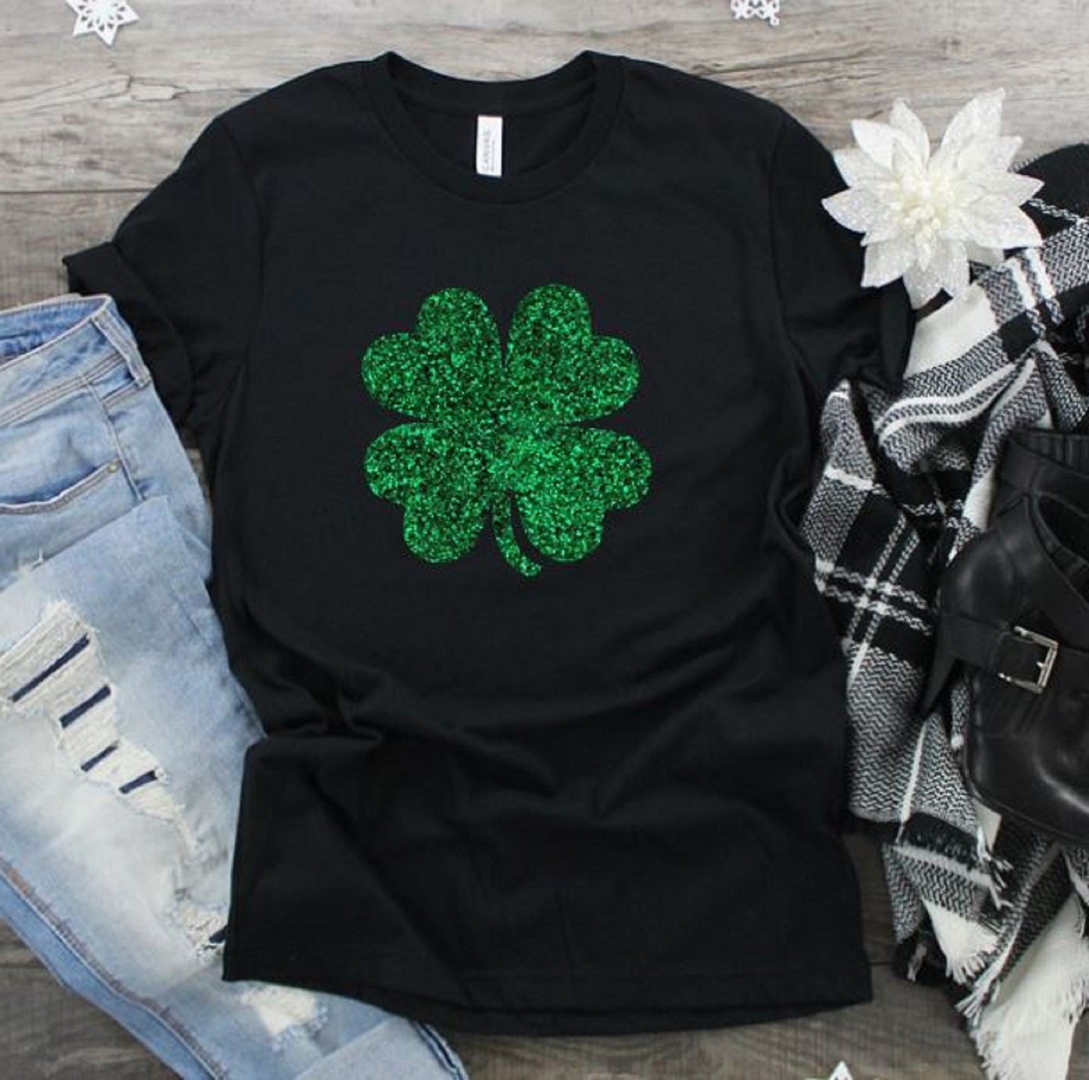 St. Patricks Day Shirt Women, St Pattys Day Shirt Women, Four Leaf — free download