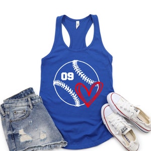 baseball heart personalized tank, baseball mom tank tops, baseball shirts, baseball personalized number tanks, custom number baseball tank