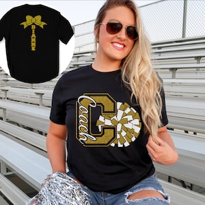 Cheer Coach Shirt Glitter Cheer Coach Shirt Custom Cheer Coach Tee Cheer Coach Shirt Cheer Coach Gift Custom Cheer Shirt