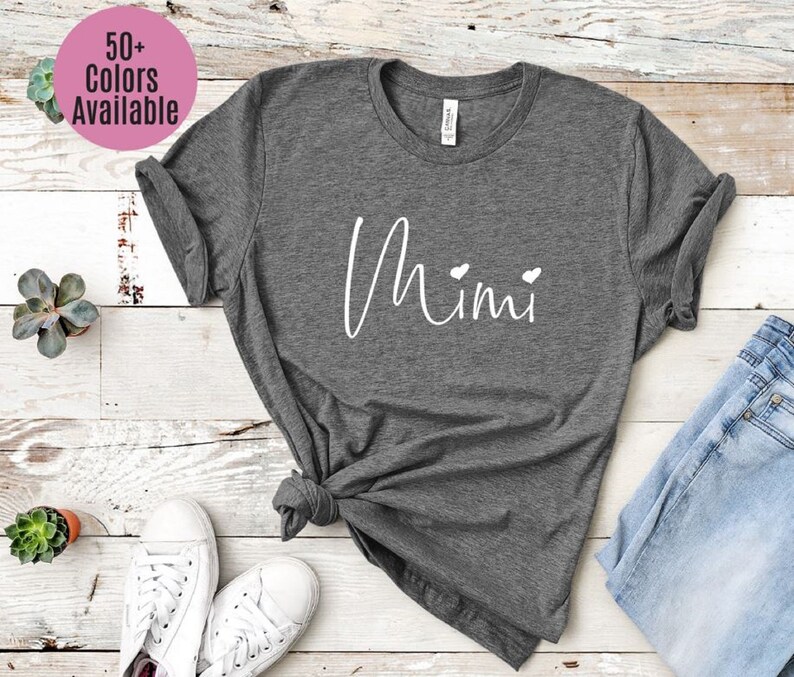 Gigi, Mimi, Grandma, etc - Bella Canvas Unisex Tee, Crew neck, gigi shirt, mimi tshirt, gift for grandma, auntie shirt, grandma shirt, gigi image 2
