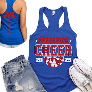 Camiseta de tirantes personalizada con espalda cruzada para animadoras, camiseta con el nombre del equipo, camiseta personalizada para animadoras, camiseta para mamá animadora, camiseta personalizada para mascota, camiseta de mascota