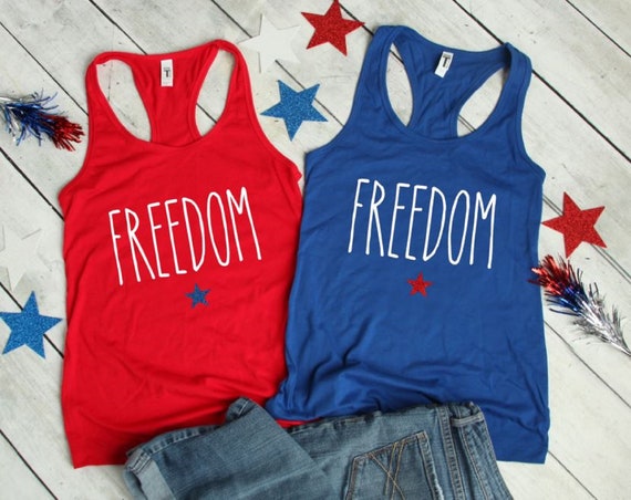 freedom tank, usa tank, star tank, fourth of July tank, patriotic tank, memorial day tank, 4th of July shirt, red white blue tank