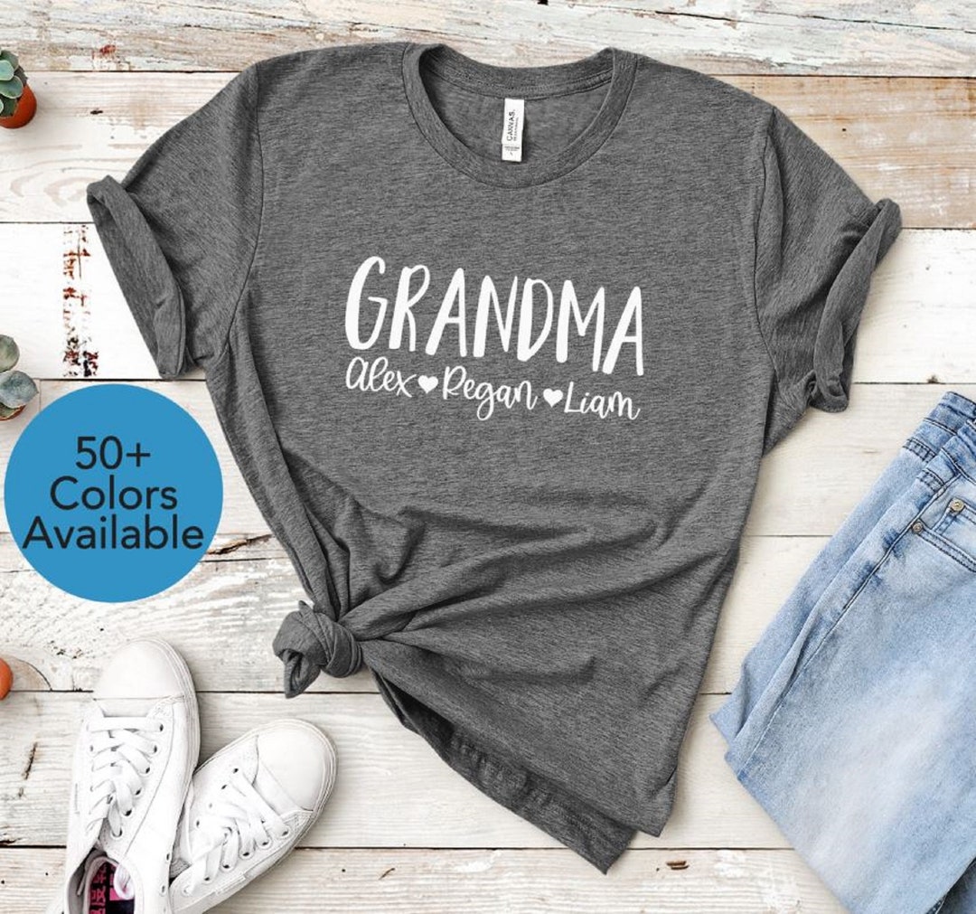 Personalized Grandma Shirt Mom Shirt Grammy Shirt - Etsy
