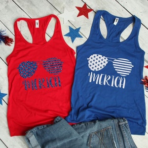Merica Tank Top - Women's 4th Of July Tank - July 4th Tank Top - America Tank Top - Patriotic Tank Top - Merica Shirt - Women's Merica Tee
