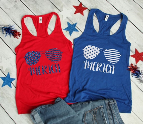 Merica Tank Top - Women's 4th Of July Tank - July 4th Tank Top - America Tank Top - Patriotic Tank Top - Merica Shirt - Women's Merica Tee