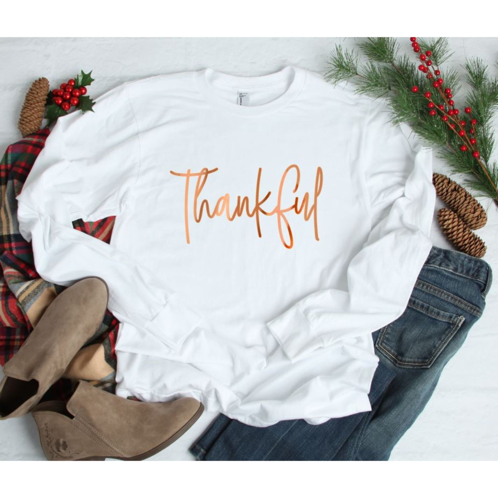Thankful Blessed Thanksgiving Baseball Tee - Women's Vintage Color Block Long Sleeve Shirt - View #4