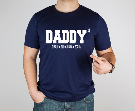 Custom Dad Shirt With Kids Names Custom Dad Shirt - Etsy