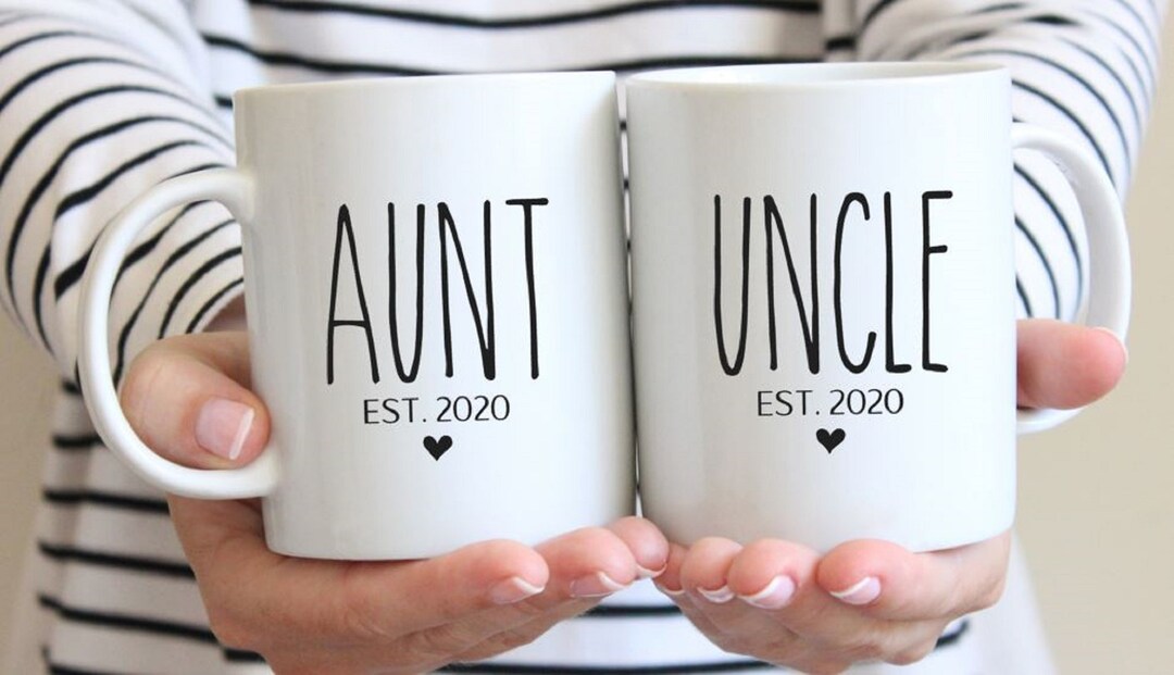 Set Aunt and Uncle Mugs, New Aunt and New Uncle Gifts, New Aunt Mug ...