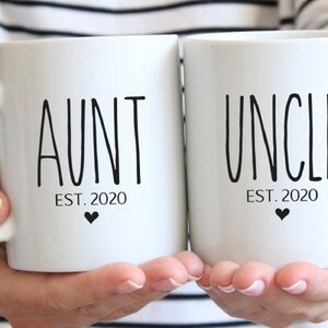 Set Aunt and Uncle Mugs, New Aunt and New Uncle Gifts, New Aunt Mug ...