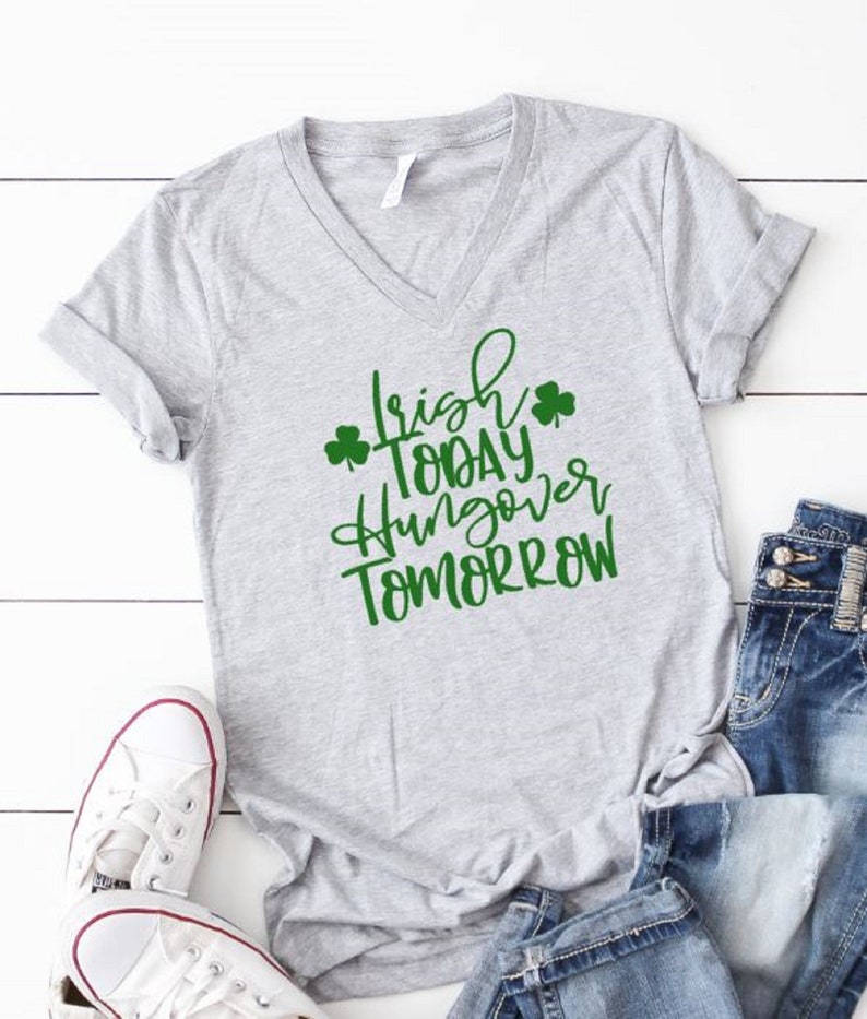 Shamrock Shirt Funny Drinking Shirt Irish AF Patrick/'s Day Shirt Just Drunk Lucky AF Funny Shirt St Irish Today Hungover Tomorrow