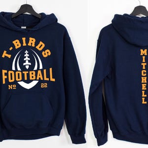 Custom Football Sweatshirt, Team Name Football Hoodie, Personalized Football Shirt, Football Season Shirt, Football Mom Hoodie