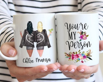 You're My Person, Custom Best Friend Mug, Personalized Best Friend Gift, Long Distance Gift, Custom Girls Mug, Best Friend Coffee Mug