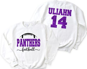 Custom Glitter Football Mascot Shirt, Personalized Football Team Sweatshirt Senior Football Mom Customized Football Mom Shirt