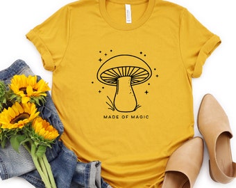 Mushroom Shirt, Magic Mushroom Shirt, Botanical Shirt, hippie shirt, plant shirt, nature shirt, vintage plant shirt, botanical tee