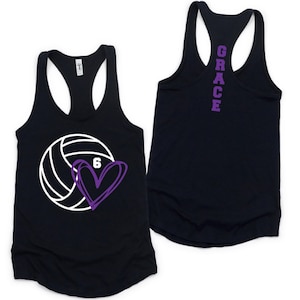 Volleyball Racerback tank top, Volleyball Mom Tank, Custom Volleyball Tank, Personalized Volleyball Shirt, Volleyball Player Tank Top