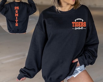 Custom Football Mom Shirt, Personalized Football Shirt, Game Day Football Shirts, Jersey Number Football Sweatshirt, Football Team Shirt