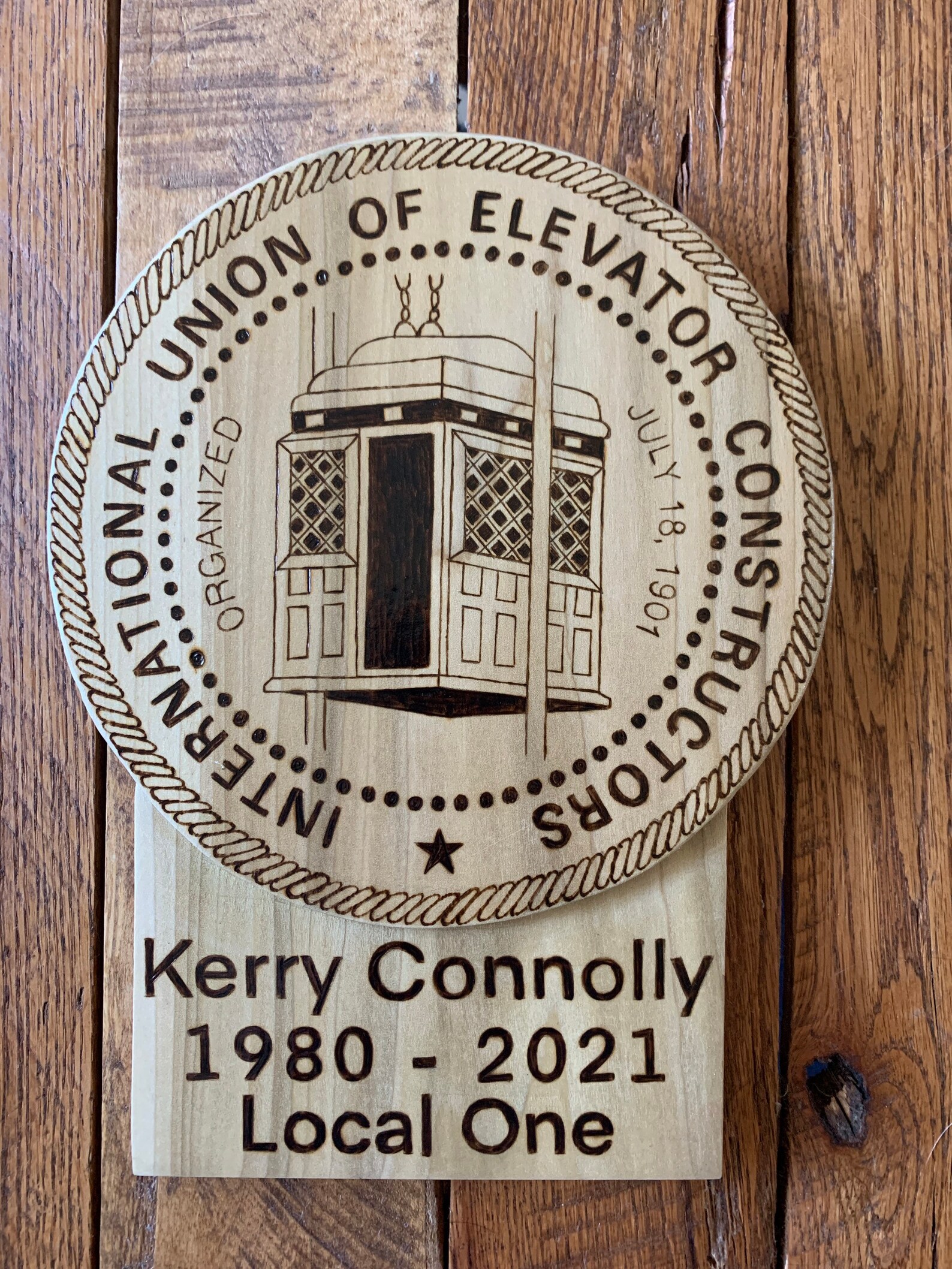 Custom Personalized Plaque Wooden Award Plaque Retirement Gift Union