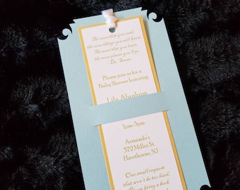 bookmark invitation etsy