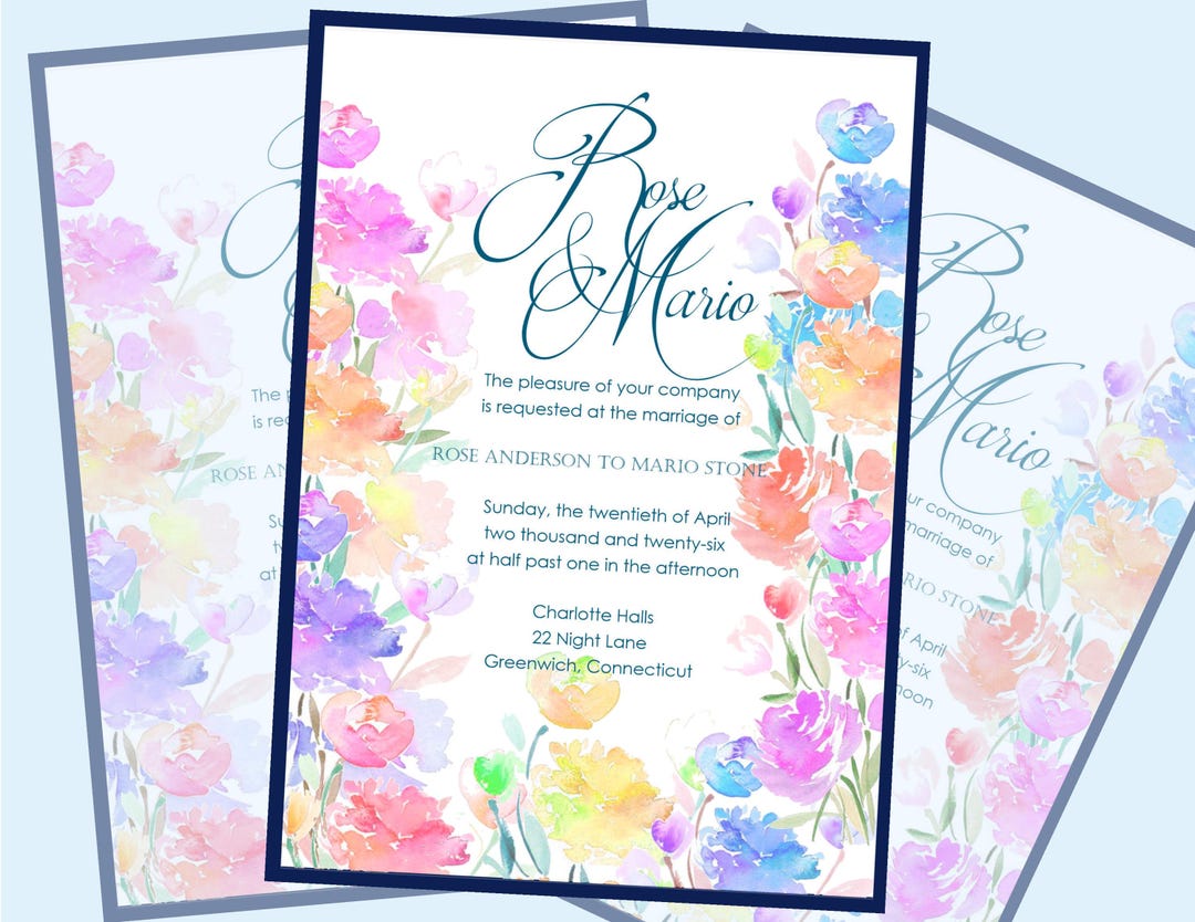 Editable Digital Invitation for Weddings, Birthdays, Showers, Other ...