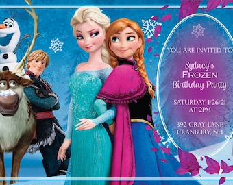 Frozen Invitation, Instant Download