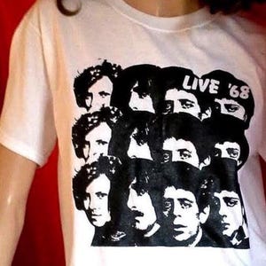 VELVET UNDERGROUND Live &#39;68 T-Shirt Lou Reed tee John Cale 60s Sonic Youth punk hippie heroin retro 70s NYC New York Pere Ubu No Wave