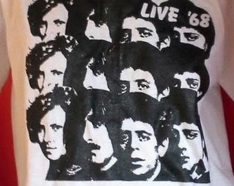 Velvet Underground Live '68 T-shirt - Lou Reed, John Cale - Hand