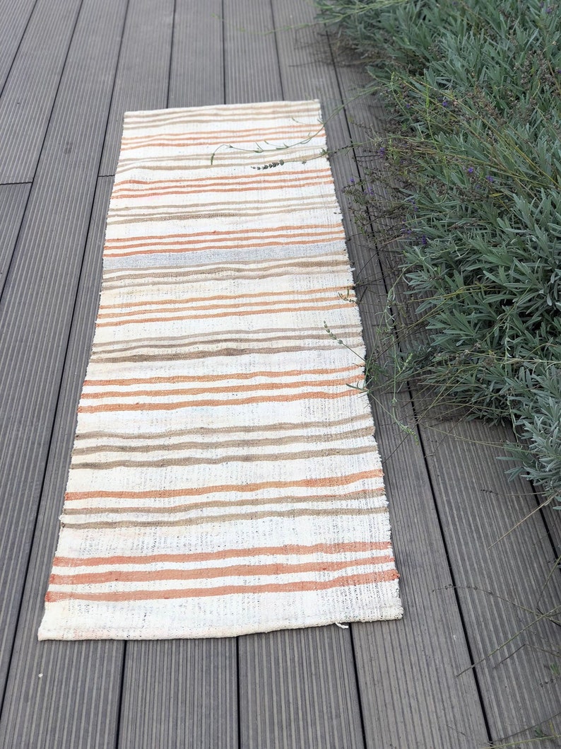 kilim Runner rug turkish rug 22x 81 decorative runner rug gray rug bohemian runner rug Vintage kilim rug entrance decorative corridor rug