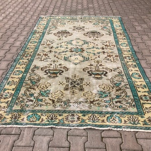 BOHO RUNNER RUG, Vintage Turkish Floor Carpet, Traditional Rug Runners, Aesthetic 100% Wool Rug for Home Decor, New Home Gift