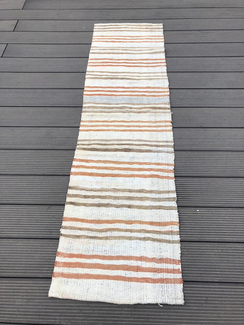 kilim Runner rug turkish rug 22x 81 decorative runner rug gray rug bohemian runner rug Vintage kilim rug entrance decorative corridor rug