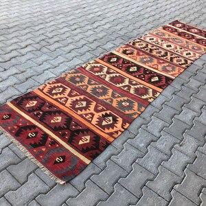 Läufer Kelim Teppich, 2,73 x 10,8 ft, Läufer Kelim Teppich, türkischer Kelim Teppich, Läufer Teppich, Flur Kelim Teppich, Vintage LäuferTeppich, Tapis