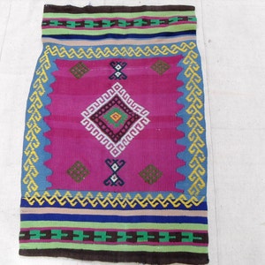 kilim dywan darmowa wysyłka VINTAGE TURECKI oerlon kilim Anatolian Dywan tkany ręcznie kilim dekoracyjny kilim ROZMIAR - 26 &#39;&#39; X 40 &#39;&#39; (65 cm X 100 cm)