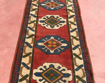 rug vintage rug Runner rug  Pink runner rug  anatolia runner rug  37'4" x  104'3"  decorative runner corridor rug  bohemian runner rug
