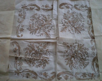 free shipping bohca gold metallic threads SİZE = 22" X 21" ( 56 cm X 53 cm)