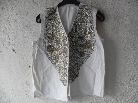 Wire embroidered vest