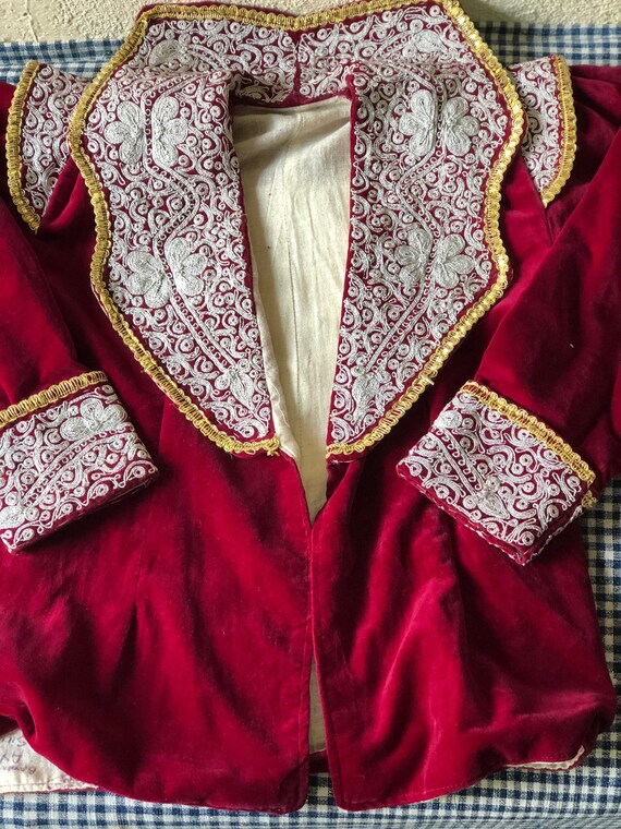 Ottoman red velvet jacket
