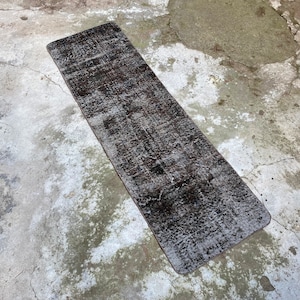 Brown Runner rug, Area rug, Turkish rug, Home decor, Corridor rug, Boho rug, 2 x 6.8 ft, Kitchen rug, Nomadic rug, Entrway rug, Oushak rug