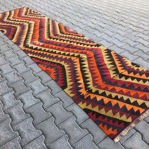 Flurteppich, Türkischer Läuferteppich, Wollteppich, 2,93 x 11 ft, Flurteppich, Vintage Teppich, Läuferteppich, 35,2&#39;&#39; x 132&#39;&#39;&#39;, Flurteppich, Eingangsbereich