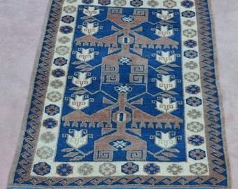 alfombra turca kilim alfombra 40 "x 28" alfombra pequeña, alfombra de la vendimia, alfombra de la zona, alfombra turca decorativa alfombra turca pequeña alfombra azul turco